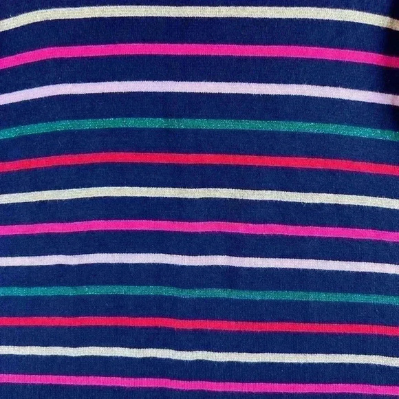 Joules Estelle knitwear sweater dress striped navy size 8 colorful preppy tie - Picture 2 of 10